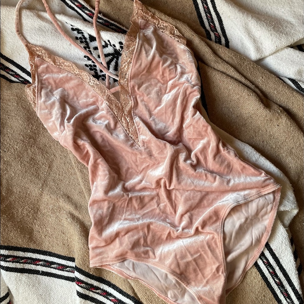 Forever 21 Crushed Velvet Bodysuit